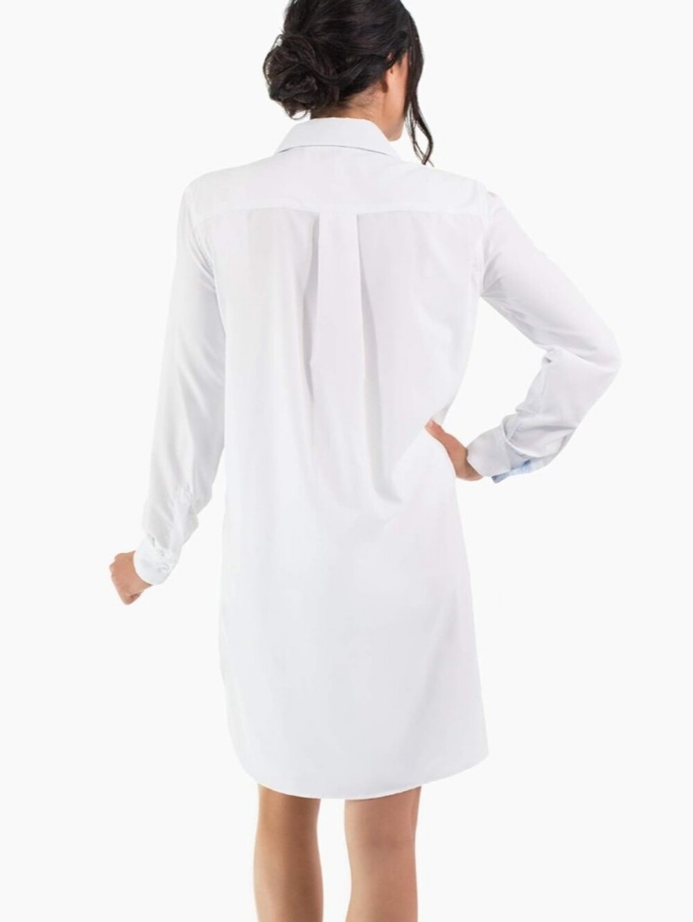 NEW! SUN50 White Long Sleeve Swim Cover-Up Shirt Relaxed High Low - Picture 12 of 13